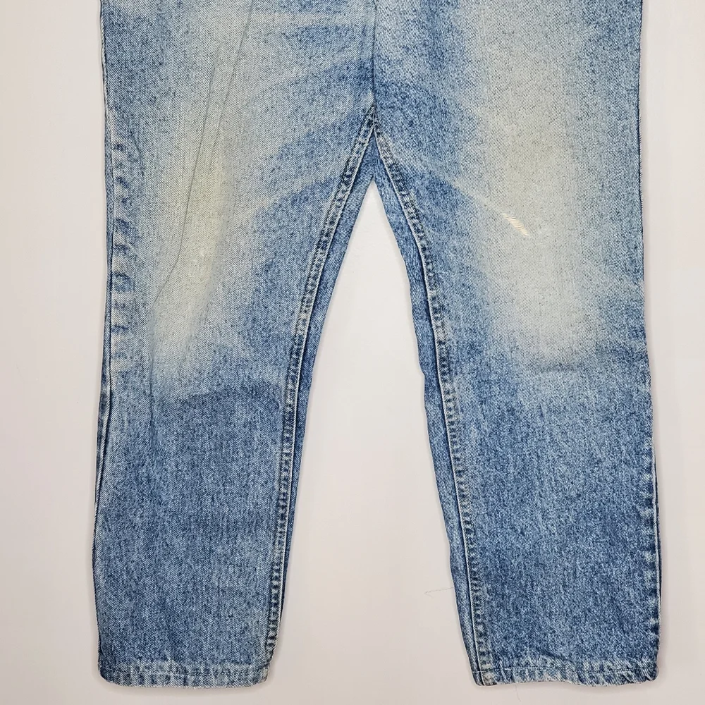 Vintage Lee straight jeans light wash made in usa 36x30 hemed cuff‎